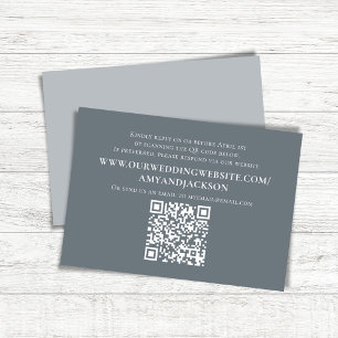 Blue Wedding RSVP Simple Response