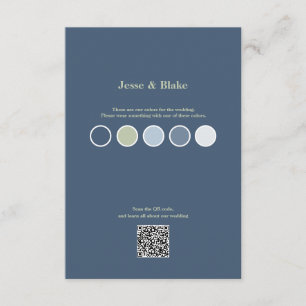 Blue Wedding with Latticework Pattern Enclosure Ca Card
