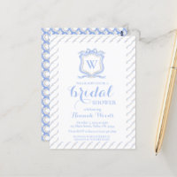 Blue Wedgwood Monogram Crest Grandmillenial