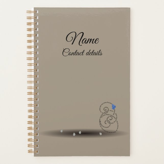 Blue wentletrap beige coastal 60 pages custom planner (Front)