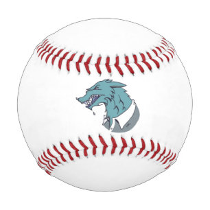 Blue Werewolf white baseball