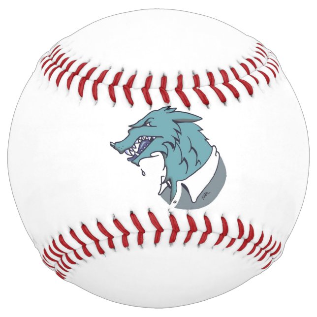 Blue Werewolf white softball (Front)