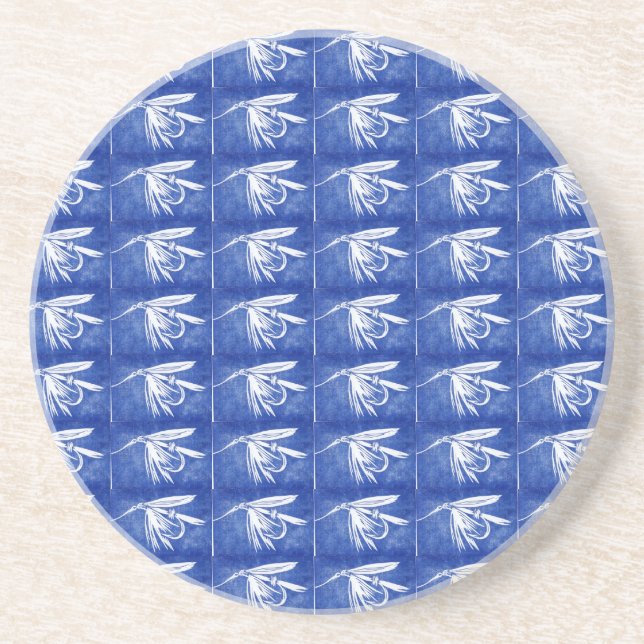 Blue Wet Fly Pattern Trout Fly Coaster (Front)