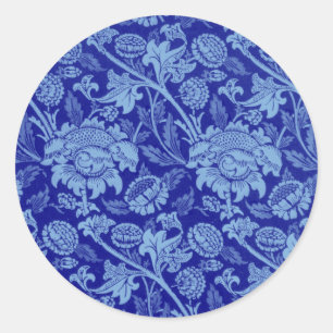 Blue Wey by William Morris Classic Round Sticker