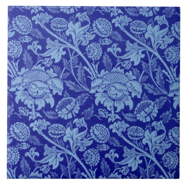 Blue Wey by William Morris Tile (Front)