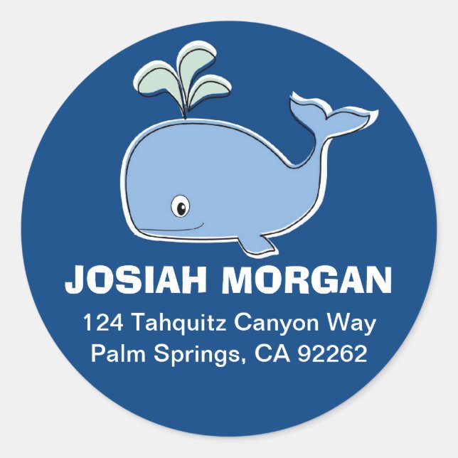Blue Whale Address Labels (Front)