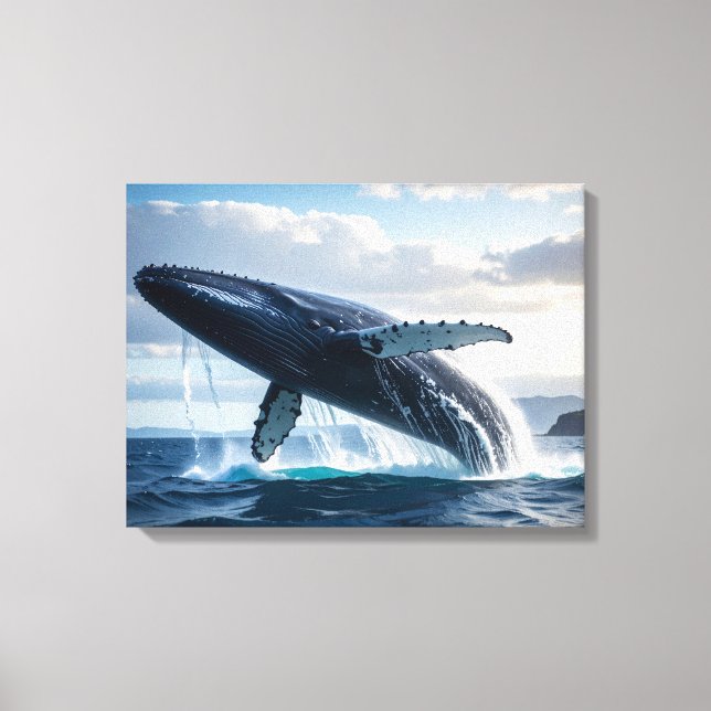 blue whale canvas print (Front)