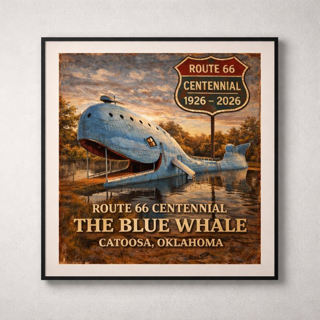 Blue Whale Catoosa Oklahoma Centennial Poster (Creator Uploaded)