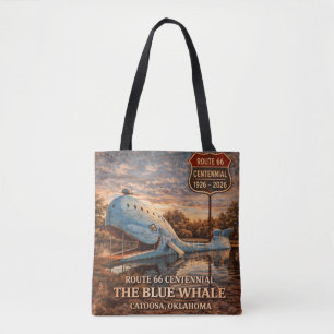 Blue Whale Catoosa Route 66 Oklahoma Gift Tote Bag