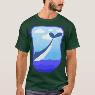 Blue whale design T-Shirt