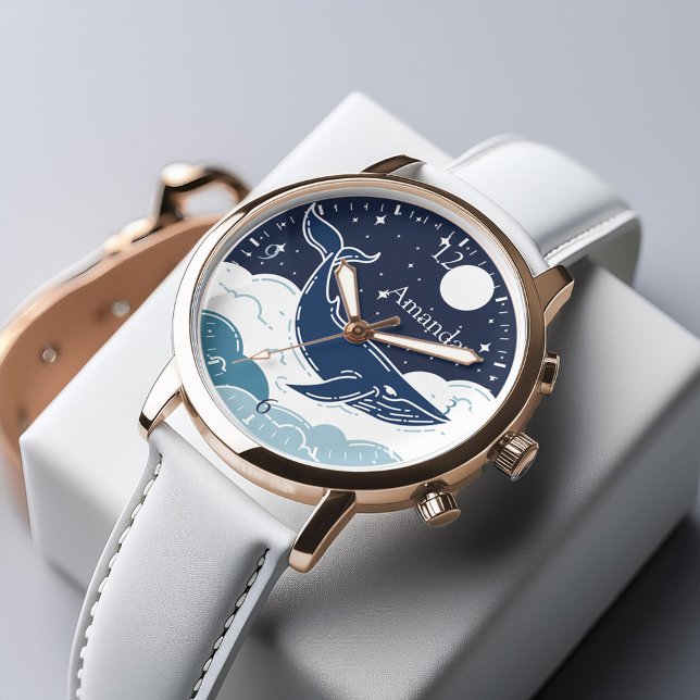 Blue Whale Dream Customised Watch (Inspiration mockup (not actual product))