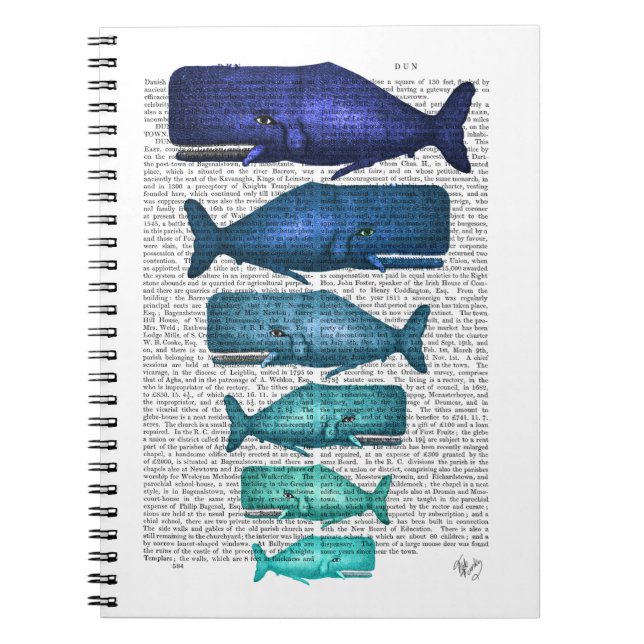 Blue Whale Family Notebook (Front)