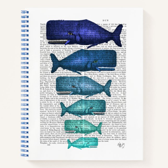 Blue Whale Family Notebook (Front)