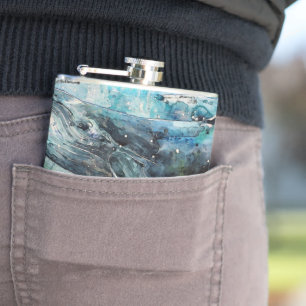 Blue Whale Hip Flask