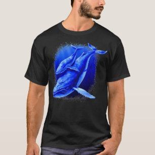 Blue Whale Humpback Marine Sea Animal Ocean Whales T-Shirt