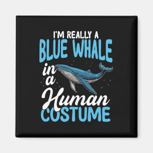 Blue Whale In Human Costume Funny Magnet