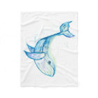 Blue whale in watercolors