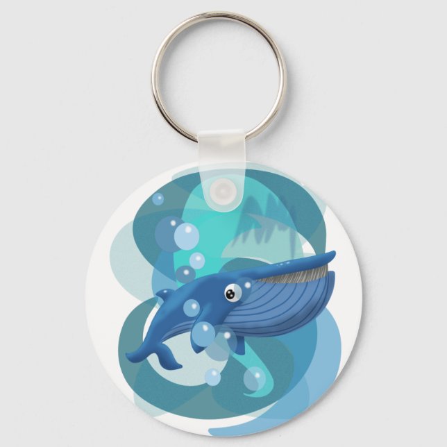 Blue Whale Key Ring (Front)