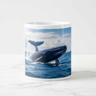 blue whale large coffee mug