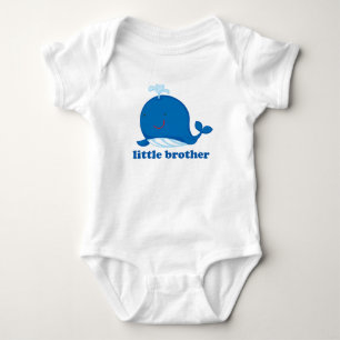 Blue Whale Little Brother Baby Bodysuit