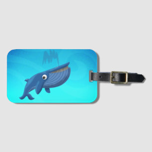 Blue Whale Luggage Tag