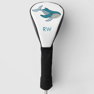Blue Whale Monogram  Golf Head Cover
