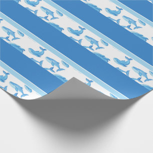 Blue Whale Ocean Sea Life Wrapping Paper