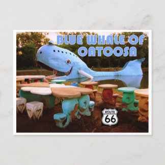 Blue Whale of Catoosa on Route 66 Postcard