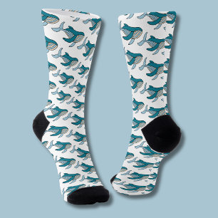 Blue Whale Pattern Socks