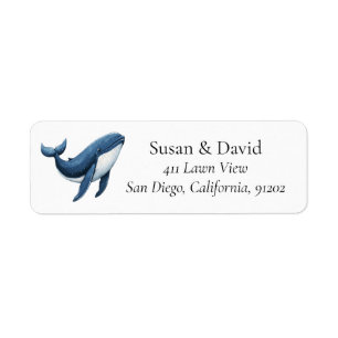 Blue Whale Personalised Address