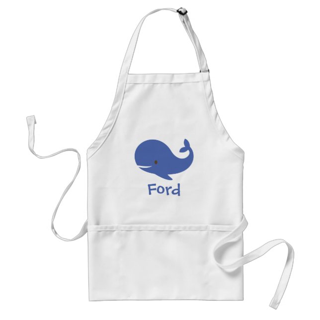 Blue Whale Personalised Apron (Front)