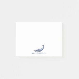 Blue Whale Personalised Post It Notes