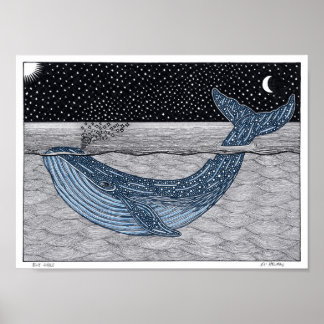 Blue Whale Poster