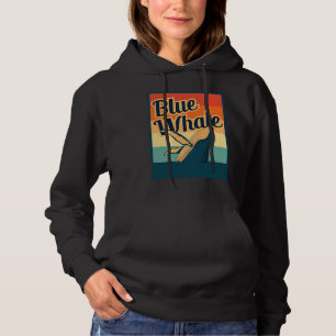 Blue Whale Sea Diving Maritime Waves Nature Protec Hoodie