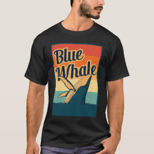 Blue Whale Sea Diving Maritime Waves Nature Protec T-Shirt
