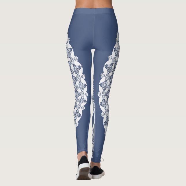 Blue Whale Shark Tristyns Mandala Leggings (Back)