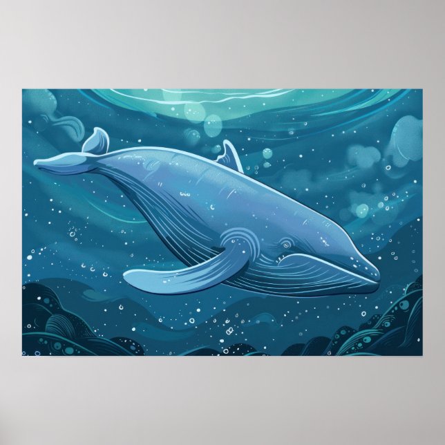 Blue whale  Small Poster (Front)