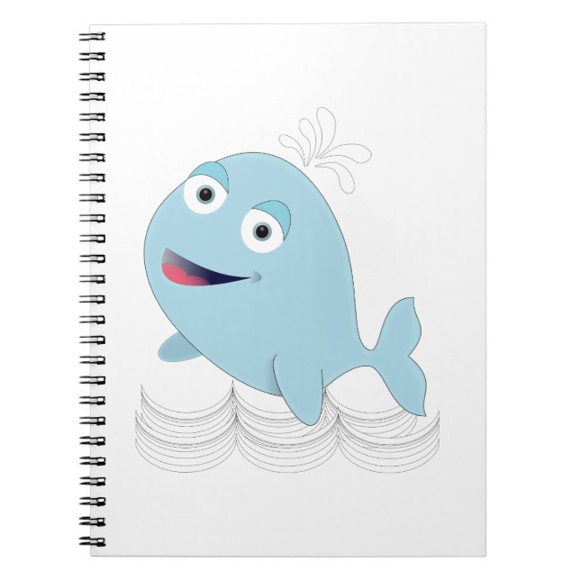 Blue Whale Spiral Notebook (Front)