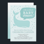 Blue Whale Stylish Baby Shower Invitations<br><div class="desc">View more stylish baby shower invitations in the Wander Paper Co. store!</div>