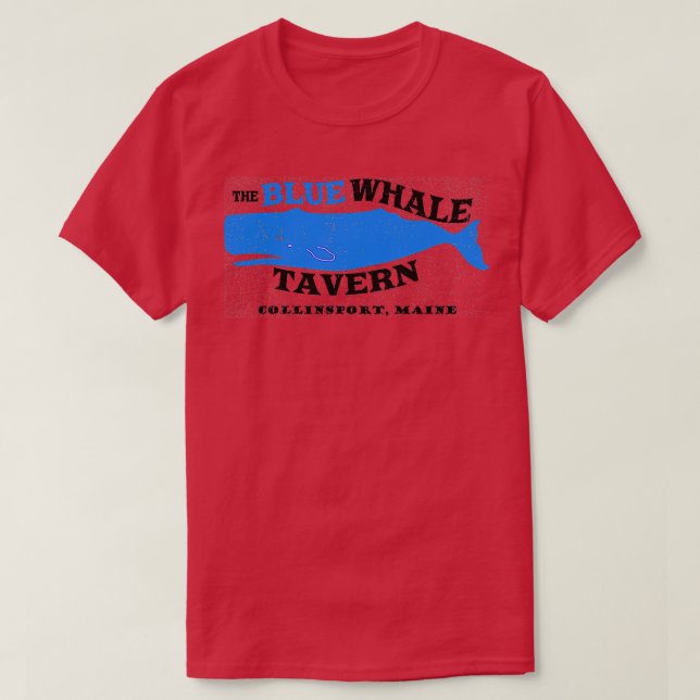 Blue Whale Tavern distressed T-Shirt (Design Front)