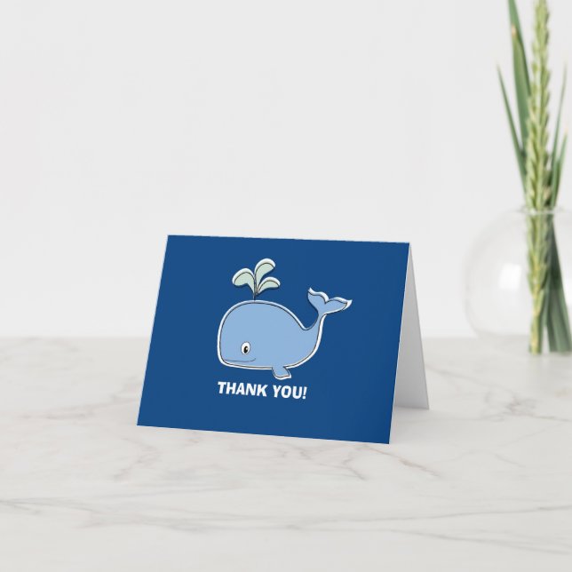 Blue Whale Thank You Card (Front)