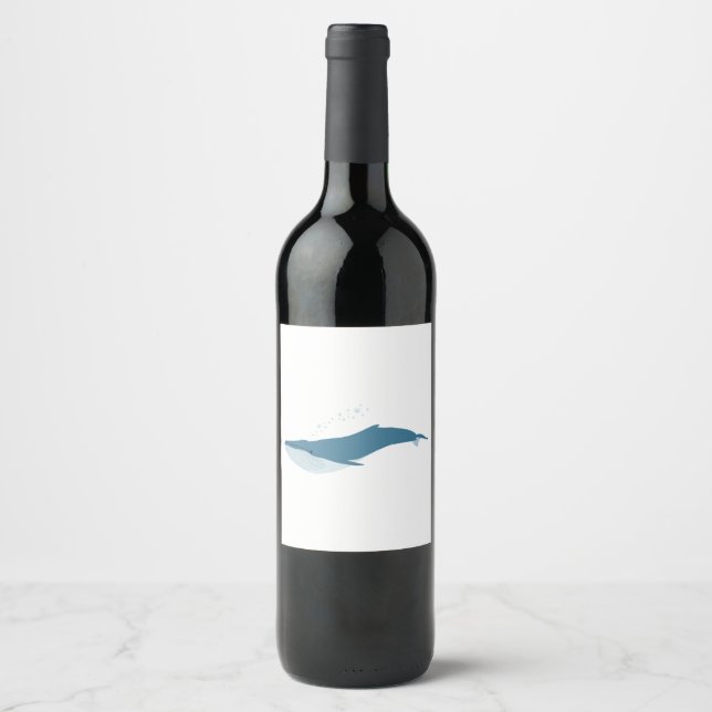 Blue Whale Wine Label (Front)