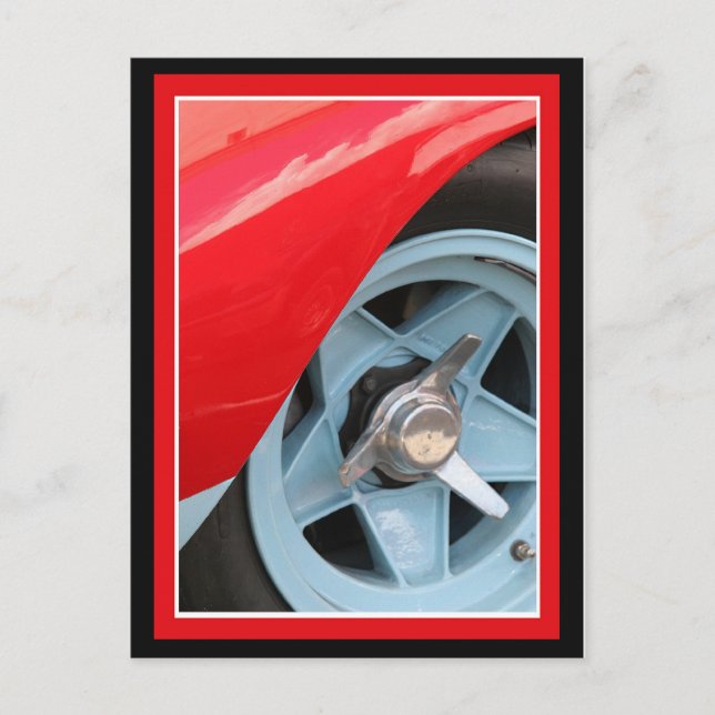 Blue Wheel and Knockoff Postcard (Front)