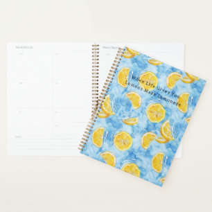 Blue When Life Gives You Lemons Lemonade Planner