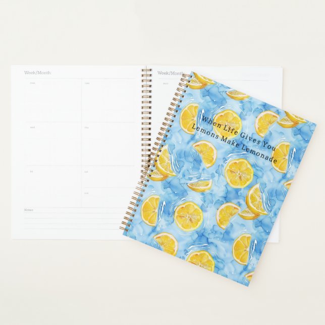 Blue When Life Gives You Lemons Lemonade Planner (Display)