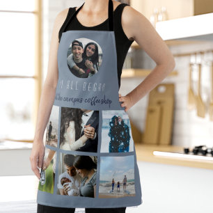 Blue Where it All Began Couples Photo Apron