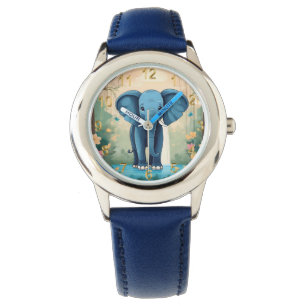 Blue Whimsical Baby Elephant, Watch