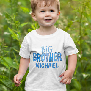 Blue Whimsical Cute Modern Brother Brother Baby T-Shirt