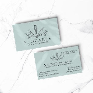 Blue Whisk Pastry Chef Home Bakery Cafe Pastry Business Card