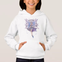 Blue Whispers Cute Fairy and Moon Art
